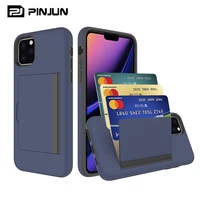 

Hybrid 2 In 1 Big Card Slot Back Cover Slim Armor Shockproof Wallet Phone Case For iPhone 11 Pro Max