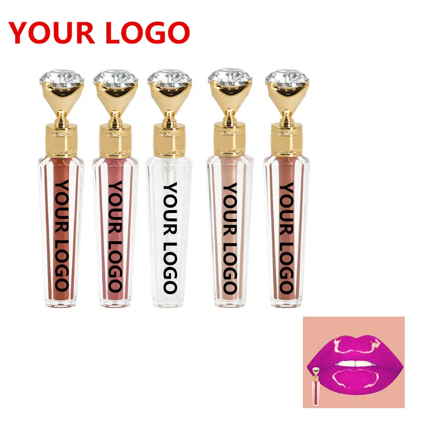 

Custom Private Label Lip Makeup Beauty tools Vendor Non stick Cup Lip Gloss Waterproof Liquid Lipstick