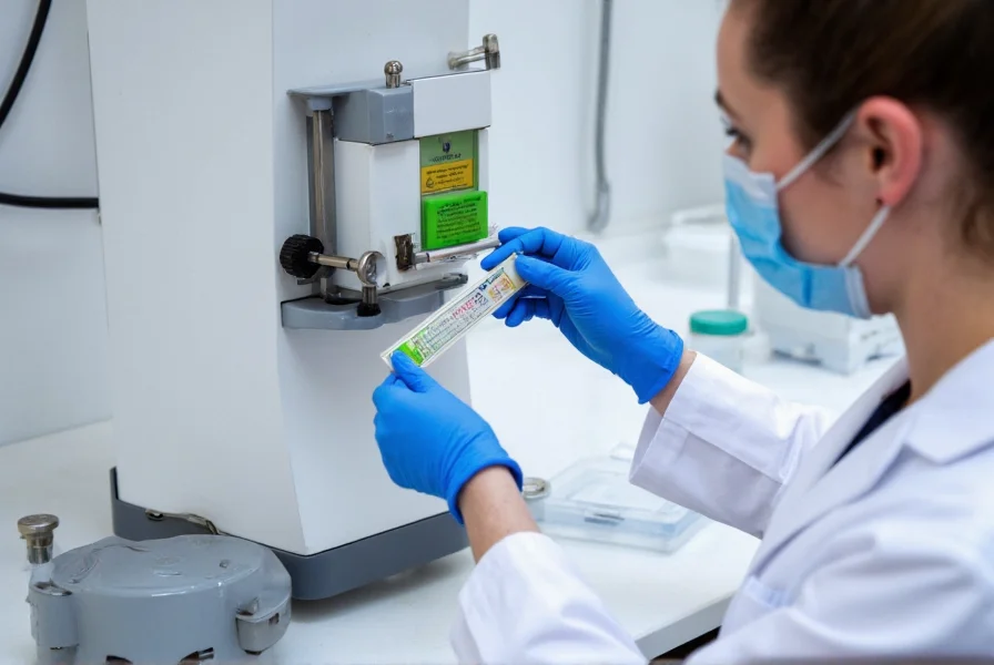 Scientist in laboratory setting using equipment to measure capsaicin concentration in pepper samples