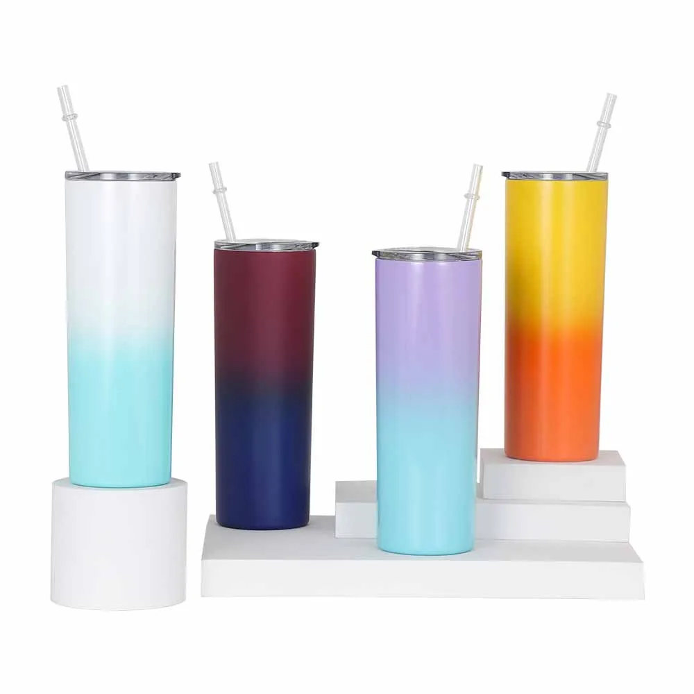 

20oz Insulated Stainless Steel Tumbler Double Wall Straight Sublimation Tumbler With lid and Straw