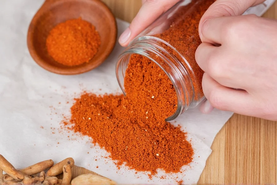 Close-up of whole allspice berries next to ground pimento seasoning in small bowls
