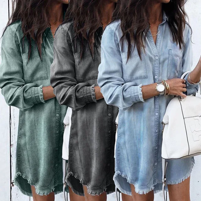 

J8 denim dress women 2020 spring dress high quality dresses
