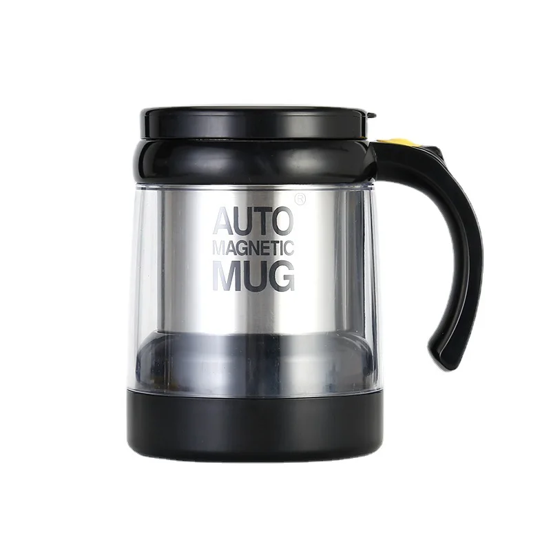 

SQ194 304 Stainless Steel Stirring Cup Anti Scald Double Wall Automatic Self Stirring Magnetic Mug Portable Coffee Stirring Cup, As pic