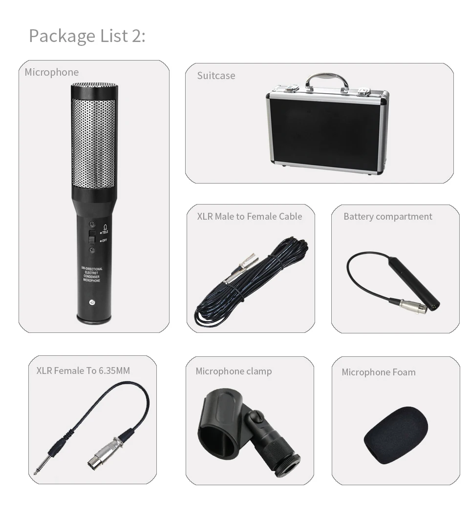 Professional Choir Condenser Microphone Capacitor Wired Chorus Mic High