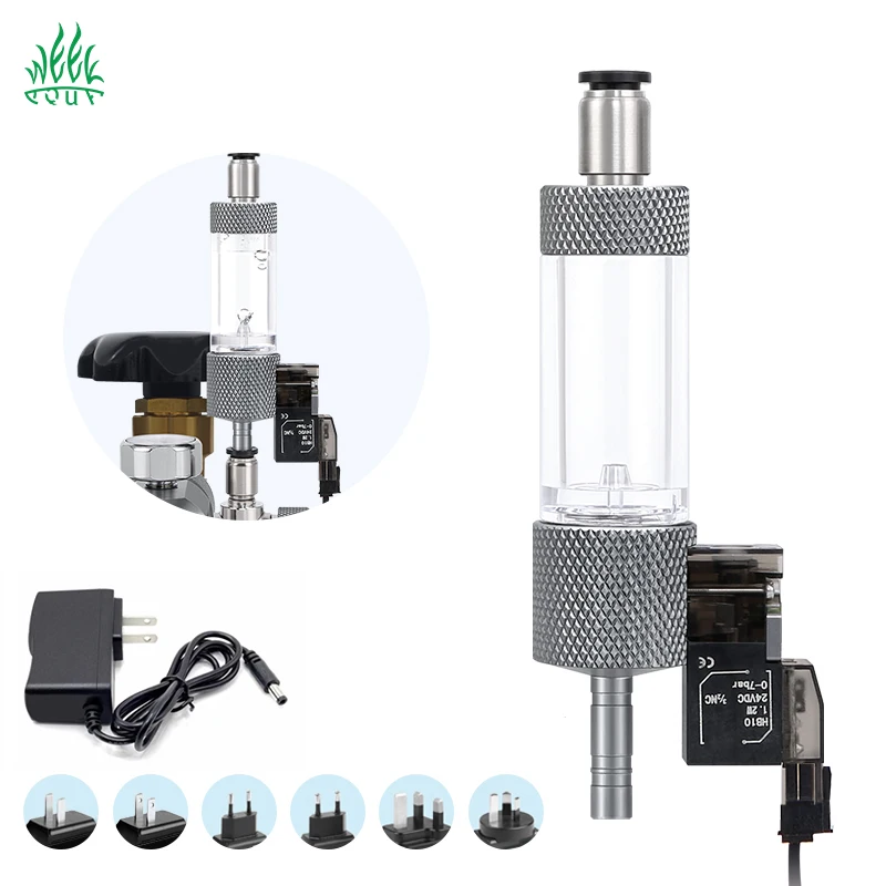 CO2 Solenoid Valve Bubble Counter Low Voltage Timer Control Accessories Use for CO2 System Equipment Pressure Reducing
