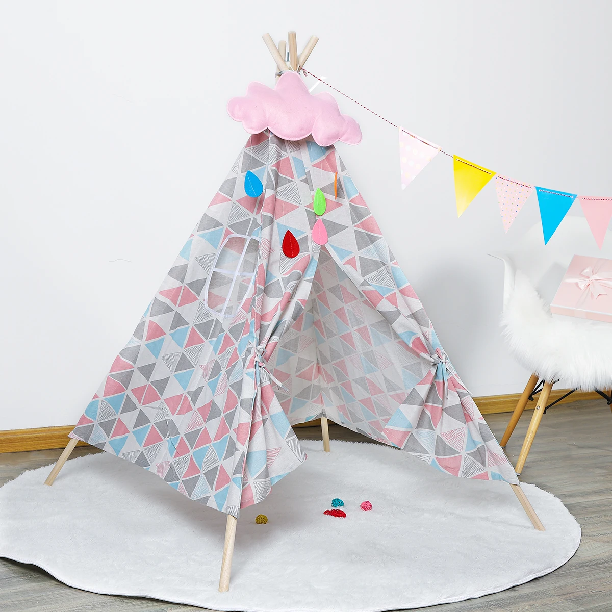 

shelter tent for travelMany colors and styles House For Children Cabana Kids Decoration Carpet LED Lights for Tents, Polychromatic