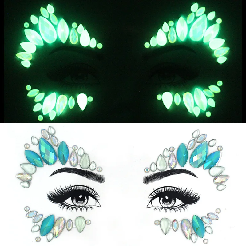 

Crystal Face Jewels Sticker Pack For Festival