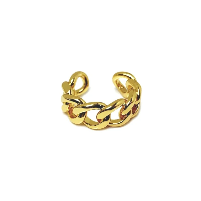 

Wholesale Chain Open Ring Thick Twist Personality Adjustable Ring for Women