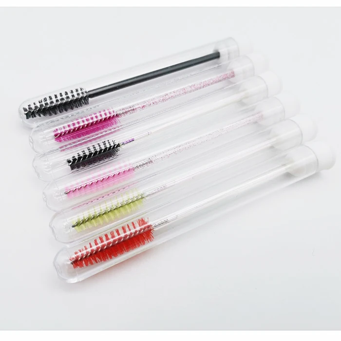 

Wholesale Mascara Brush With Cap Disposable Eyelash Mascara Brushes Wands Applicator, Blue,purple,pink,silver,gold