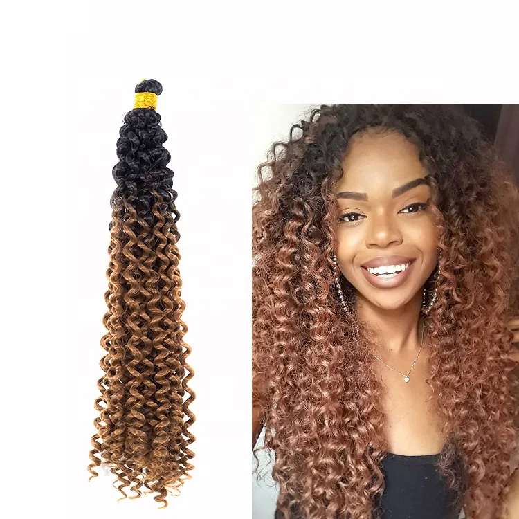 

Wholesale Water Wave Crochet Curly Hair Extensions Free Tress Water Wave Hair Synthetic Passion Twist Water Wave Hair, Per and ombre color more than 17 color aviable