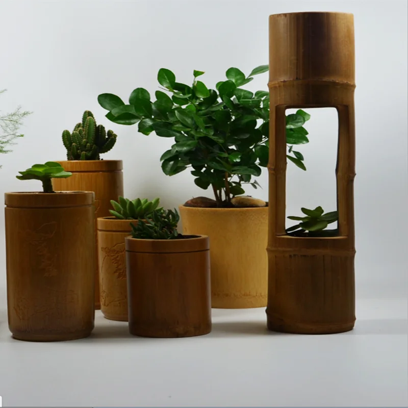 
Manufacturers professional customized bamboo green bamboo flower pot vase home decoration 