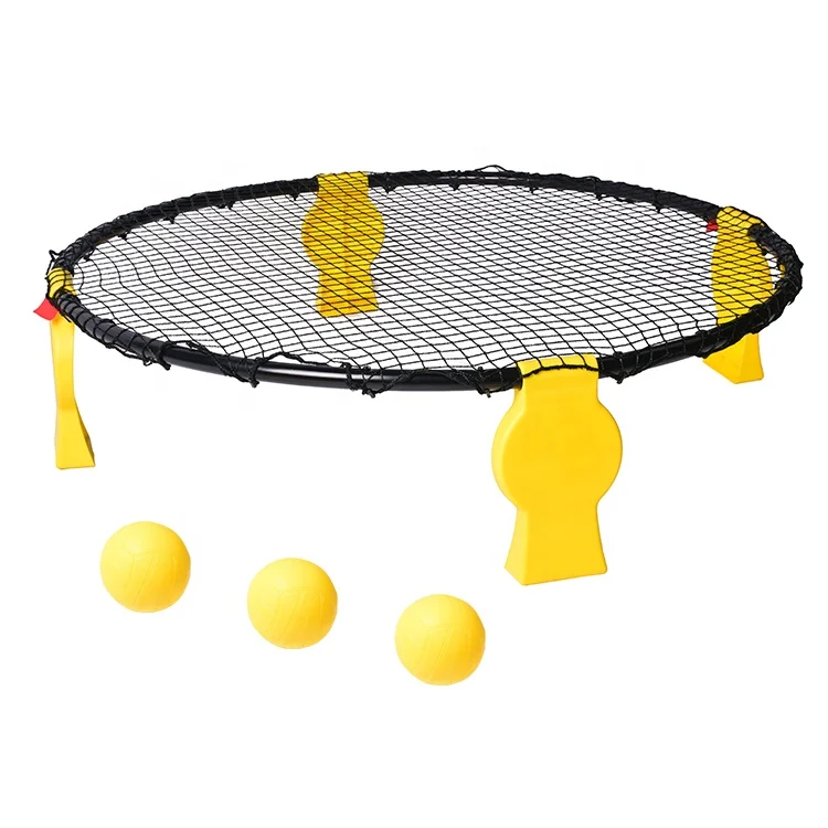 
Hot Sell Steel Tube Folding Beach Picnic Grass Game Spikeball Rebound Jump Spikeball Game Set And Beach Volleyball Game Set 