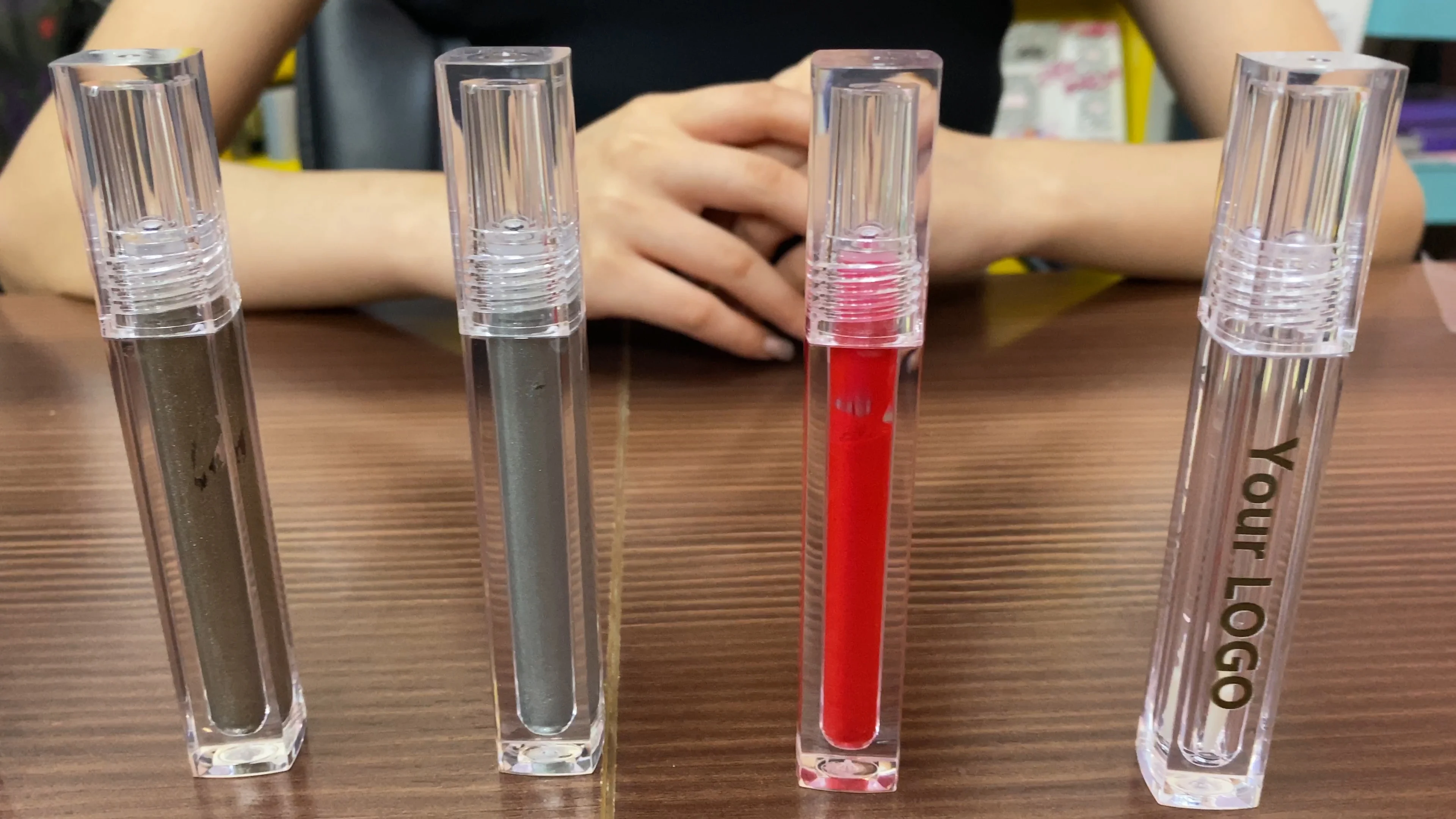 Lip Glosses Tubes With Silver Top,Luxury Empty Silver Lip Gloss Tube