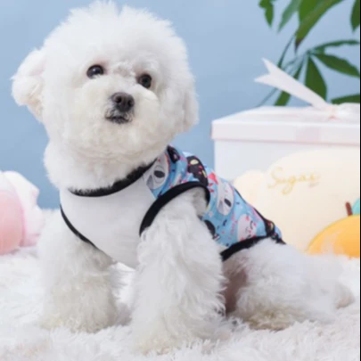 

Cartoon Dog Pattern Pet Sweatshirt princess Tank Top pet party clothes supplier