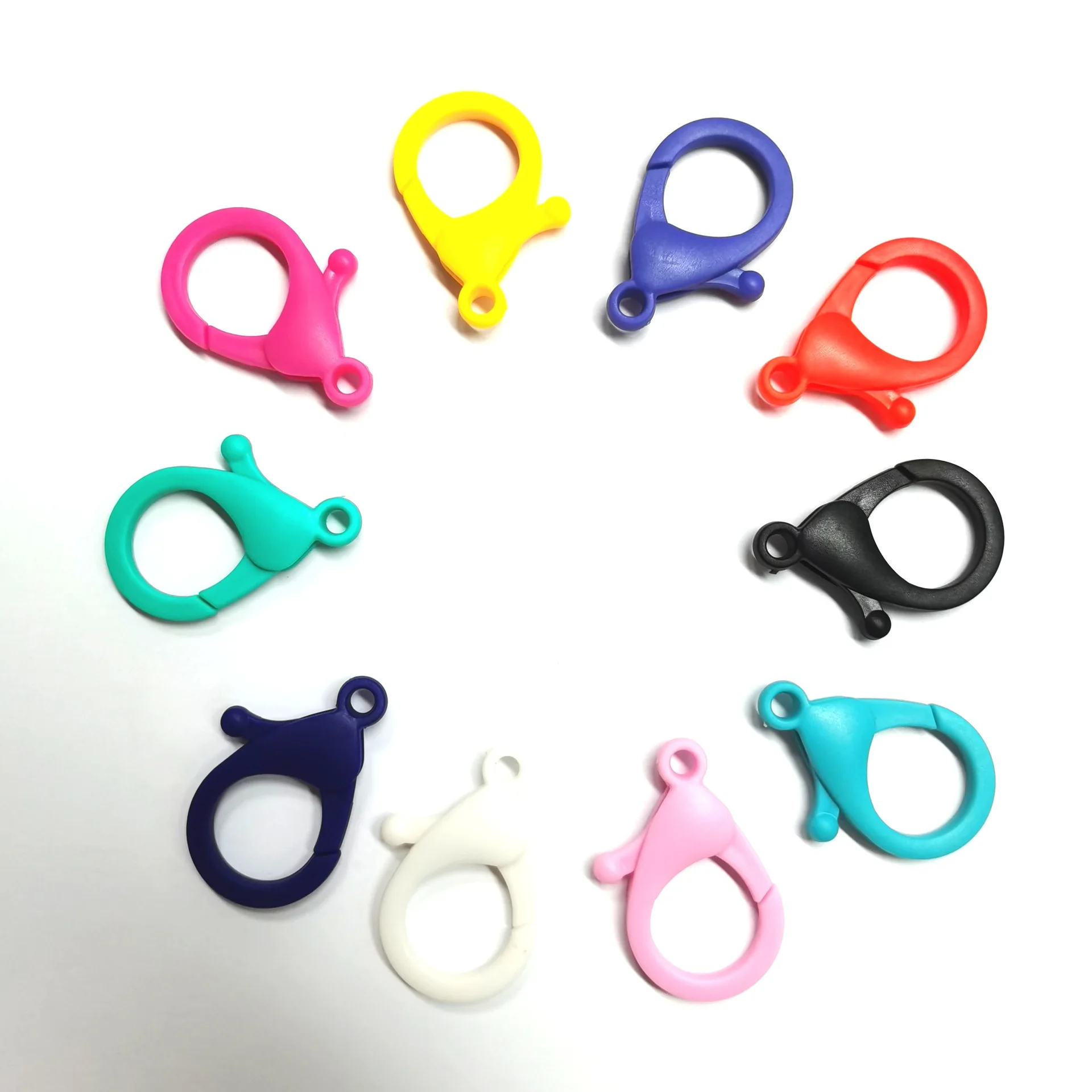

35mm Colorful Big Multi Color DIY Jewelry Accessory Candy Color Plastic Lobster Clasp Clip