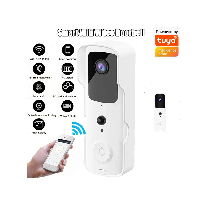 

1080p HD Wifi V30 Video Doorbell Smart Interphone Video Doorbell Wireless with Camera phone Tuya V30 Doorbell