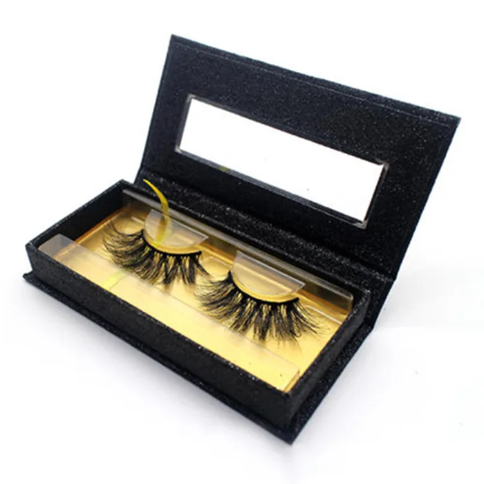 

Hot selling 25mm 3D Mink Eyelashes mink lashes with custom box, Black color