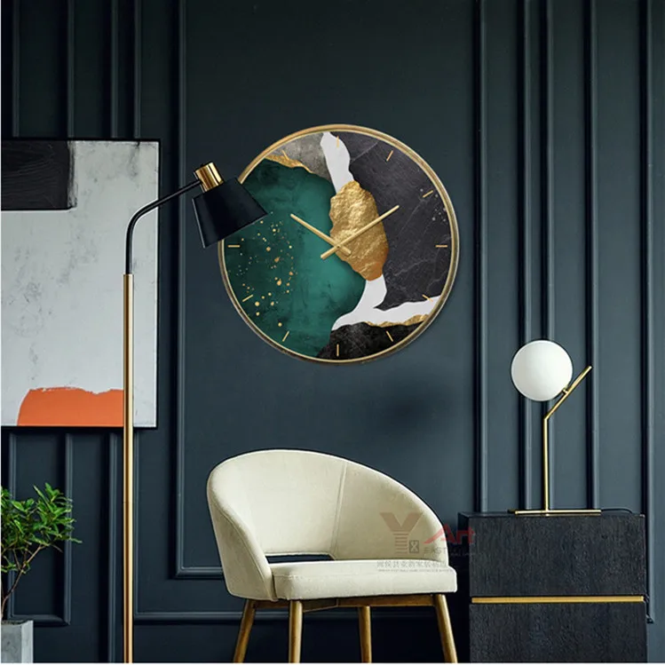 

Nordic simple creative silent clock hanging wall household sitting room fashion quartz clock, Customized