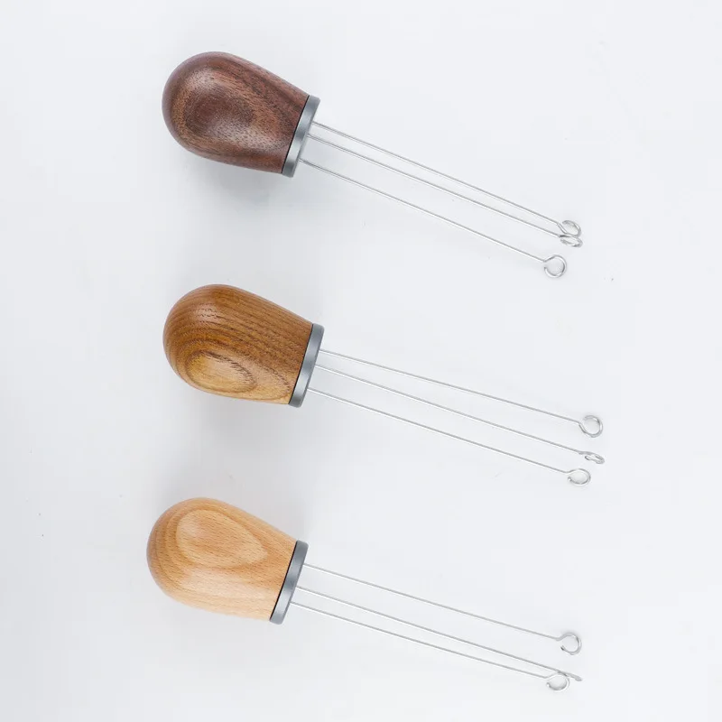

New Product Ideas 2020 Stainless Steel Espresso Coffee Needle Distributor, Wood