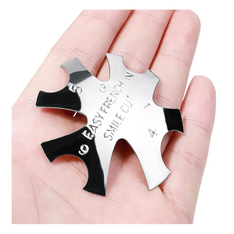 

2021 Hot Stainless Steel French Manicure Nail Template Smile Line Manicure Tool