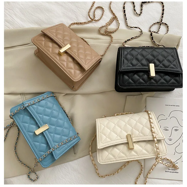

Wholesale 2021 Chain Shoulder Bag Women Handbags Luxury Ladies Hand Bag Sling Bags For Ladies Women, 4 colors