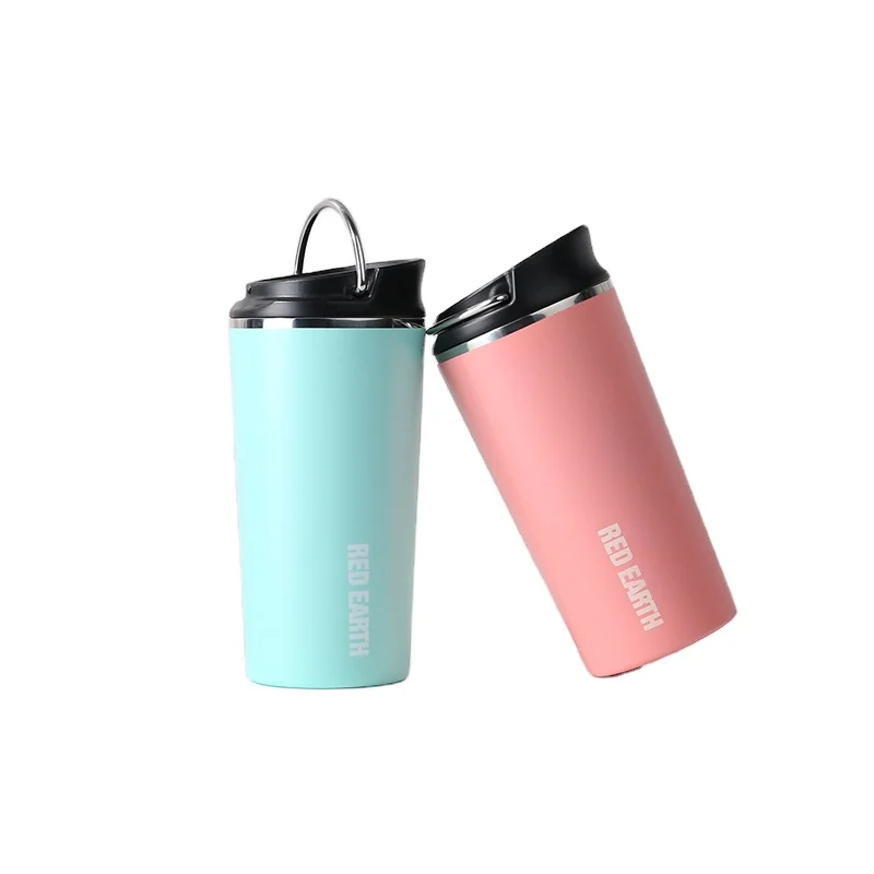 

316 SS New Design Powder coating 380 ml tumbler stainless steel double wall coffee cup with lid high quality popular for lady, Various colors & customized