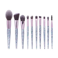 

Private Label Crystal Handle Sparkling 10pcs Glitter Makeup Brush Beauty Set Cosmetic Tool Foundation