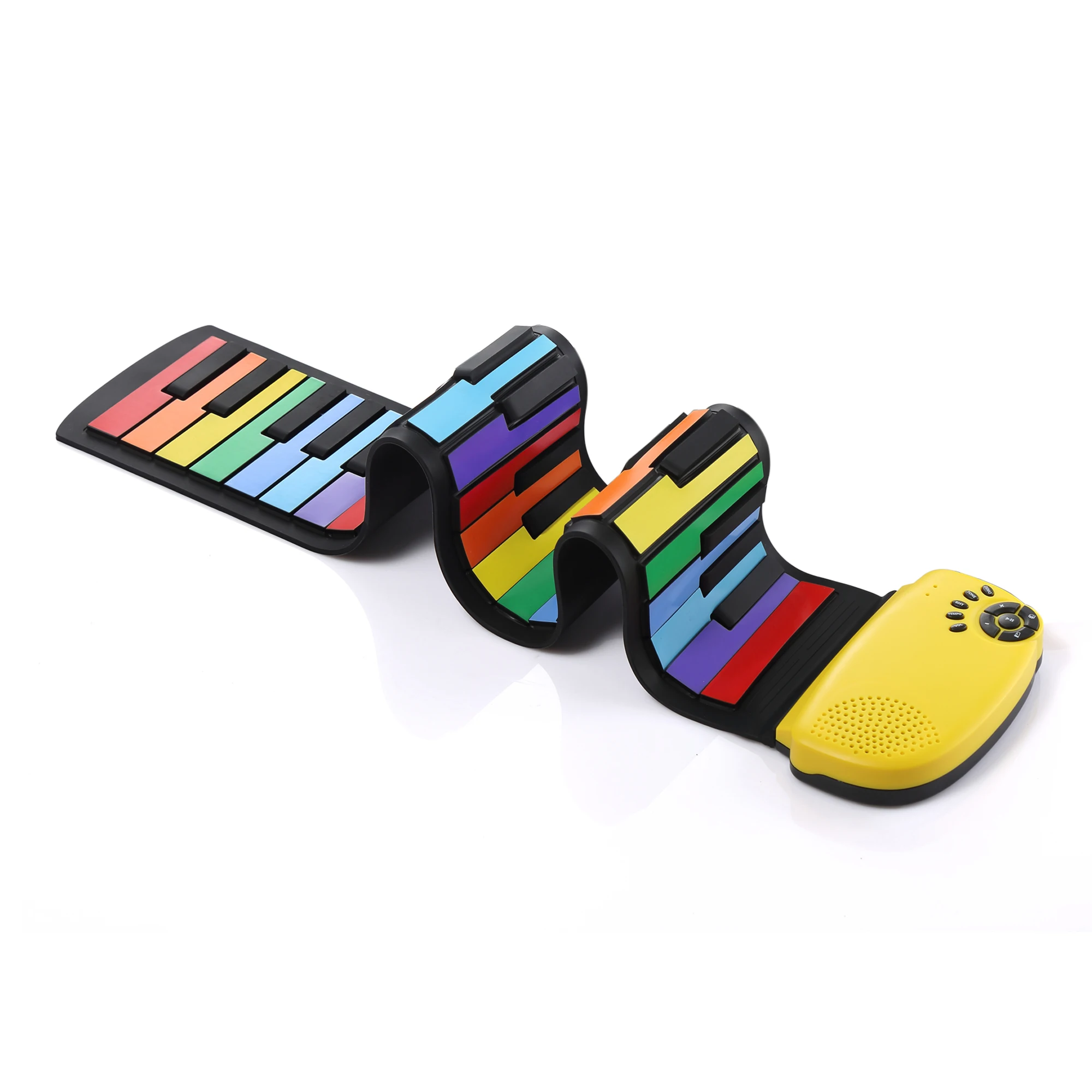 

Fly Kan FLexible 49 Keys Roll Up Electronic Piano Colorful Silicon Digital Keyboard with Speaker Musical Education Toy for Kids