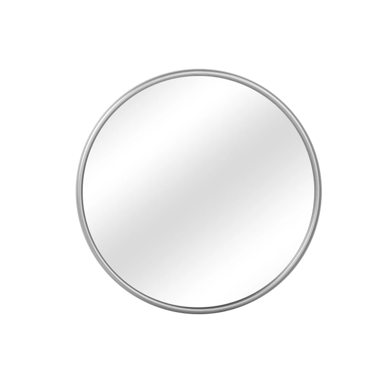 

[US Warehouse] Metal Circular Iron Wall Mounted Plane Round Bathroom Vanity Mirror with Frame, Silver