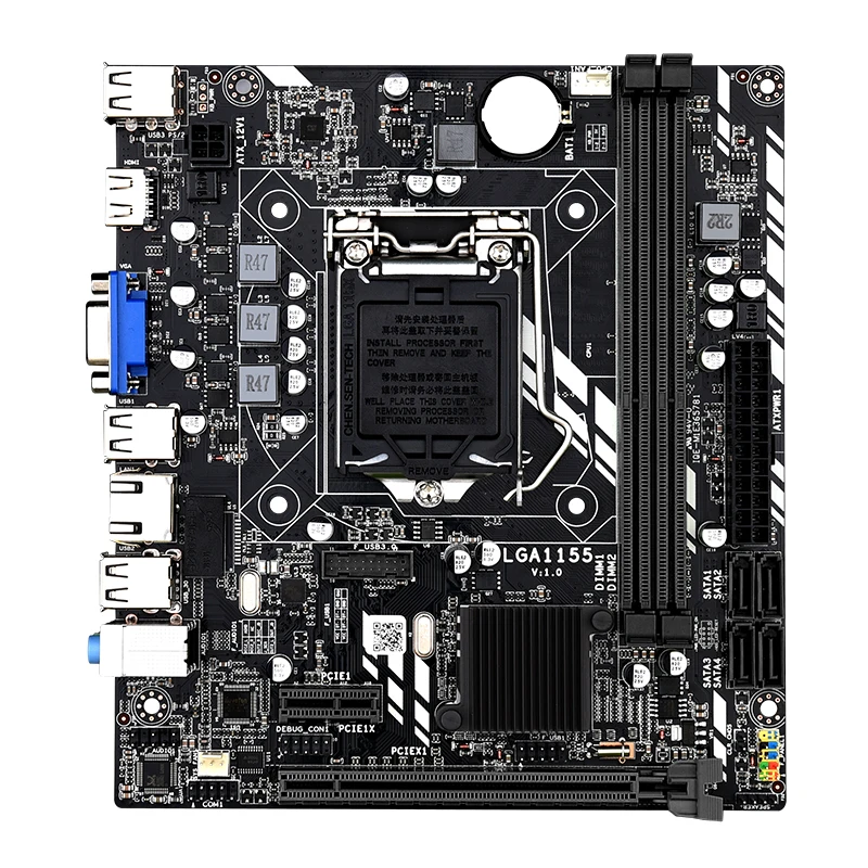 

motherboard h61 lga1155 H61M DDR3 LGA1155 i3 i5 i7 SATA2.0 computer motherboard 2/4GB 1333 dram