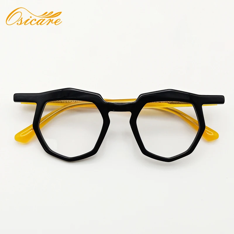 

NEW ARRIVALS cool fashion eyeglasses frames and irregular tortoise/black/clear acetate glasses retro 2021