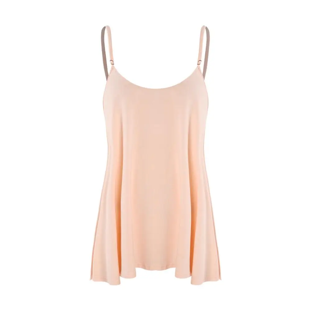 

Back splits solid bohemian style loose female camisole tank top