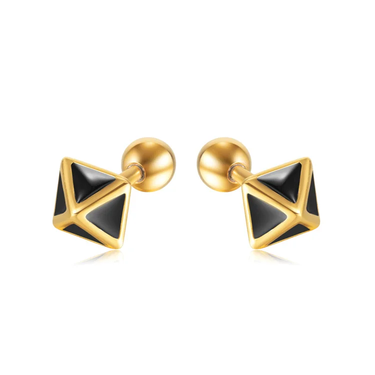 

Hip hop stainless steel jewelry earring popular unisex triangle earring