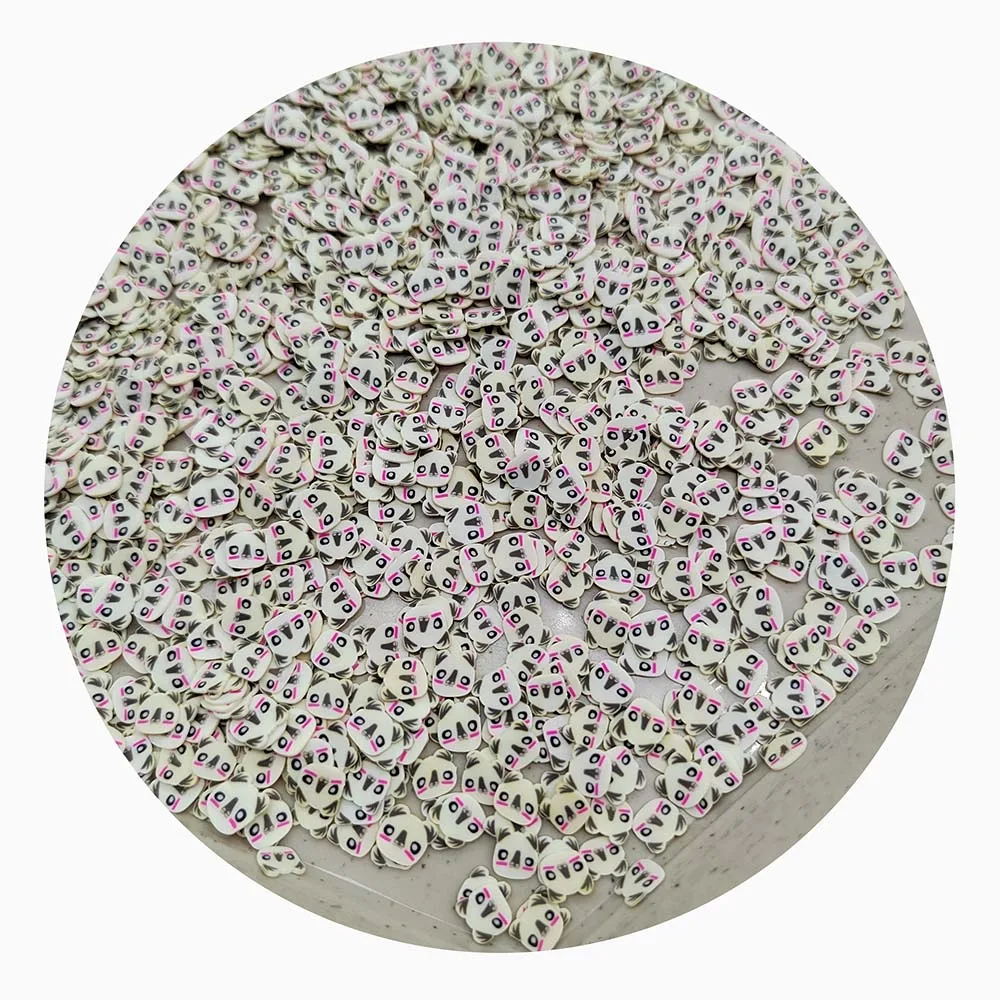 500g/Lot Polymer Clay Panda Slices Cute Cartoon Animal Sprinkles for Toys Nail Arts Decoration DIY Slime Crafts DIY Accessories
