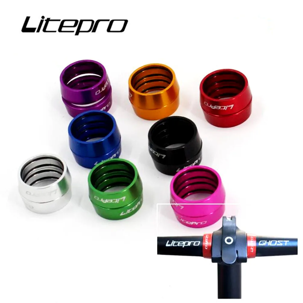 

Litepro Folding Bike Straight Handle Bar Fixed Cover Stop Collar Space Ring MTB Bicycle 25.4MM Handlebar Spacing-rings Parts