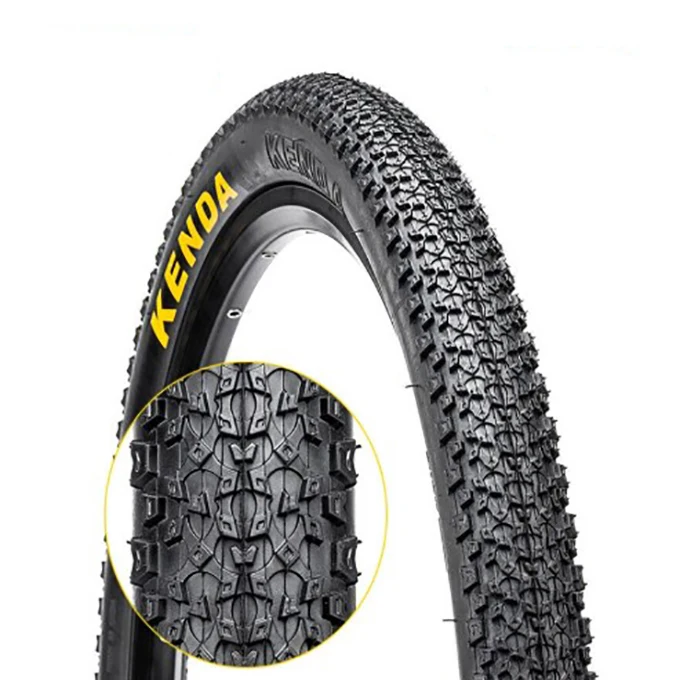 

KENDA K1187 Mountain Bicycle Tire Cross Country Wire Bead Tires 65 PSI Non-Slip 24/26/27.5/29 x 1.95 Bike Tires, Black