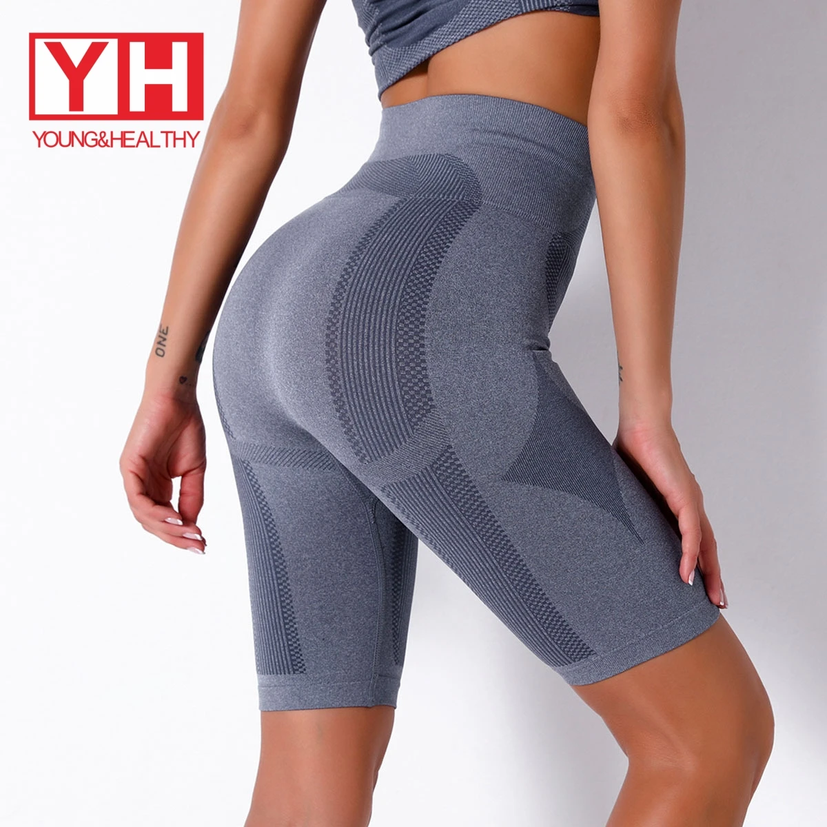 

New Design Leopard Mesh Polyester Scrunch Women Biker Shorts