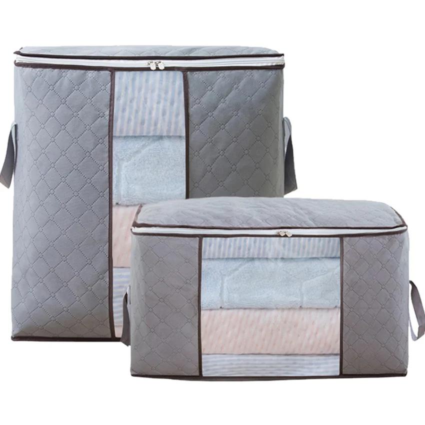 

Foldable clothes organizer storage box organizer organizer bag, Grey/blue