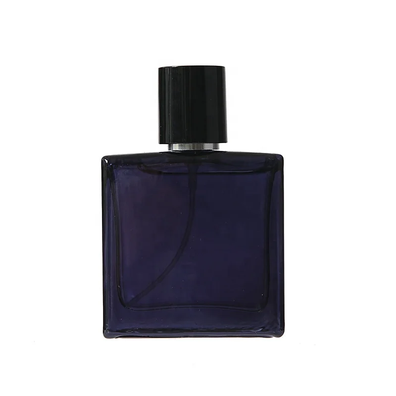 

30ml 50ml 100ml Empty Luxury Square Spray Fragrance Perfume Bottle Black Perfume Glass Bottle