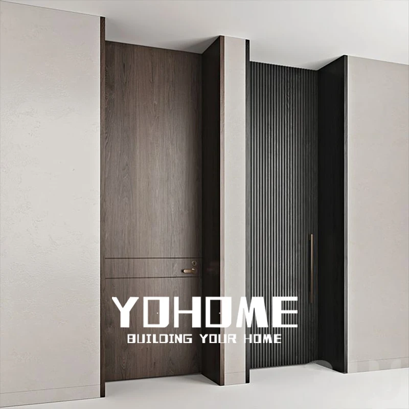 

China's top manufacturer luxury bedroom room door design internal wood door for apartment modern interior door design