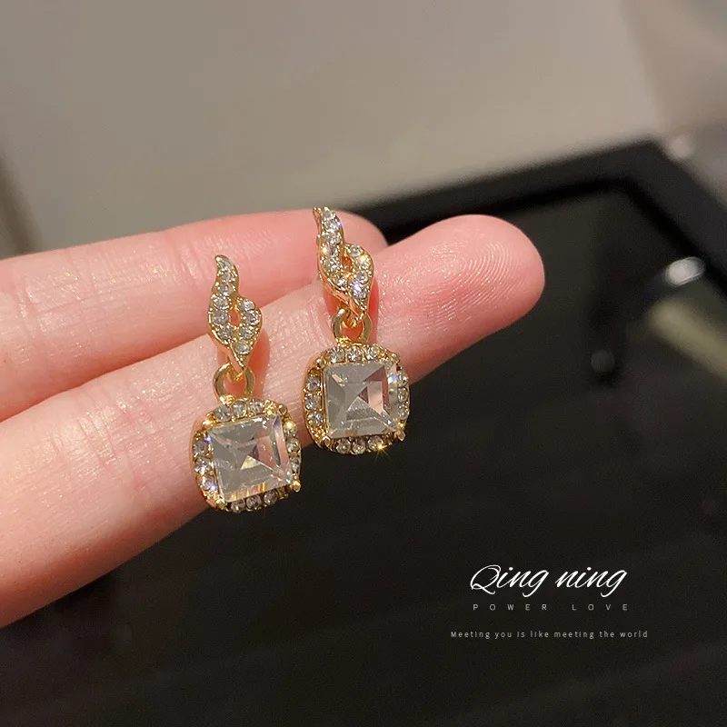 

new statement drop women rhinestone earrings