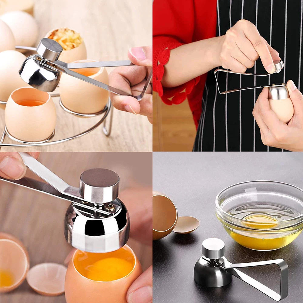 Amazon Best Seller Home KitchenAccessories Creative Eggs Shell Cracker Breaker Cutter 304 Stainless Steel Egg Opener