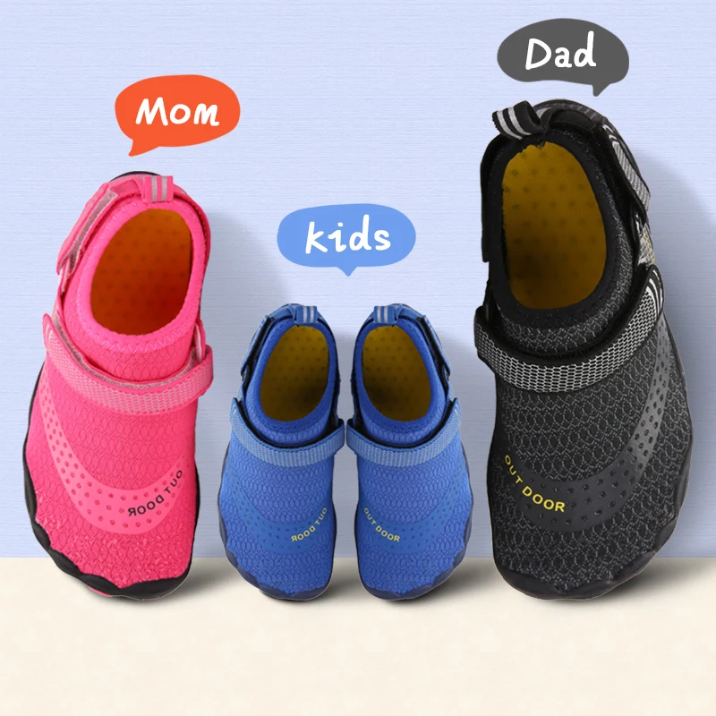 

Family Matching Anti slip Beach Running Shoes Men Women Kids Water Sport Shoes With Logo Barefoot Quick-dry Aqua Shoes