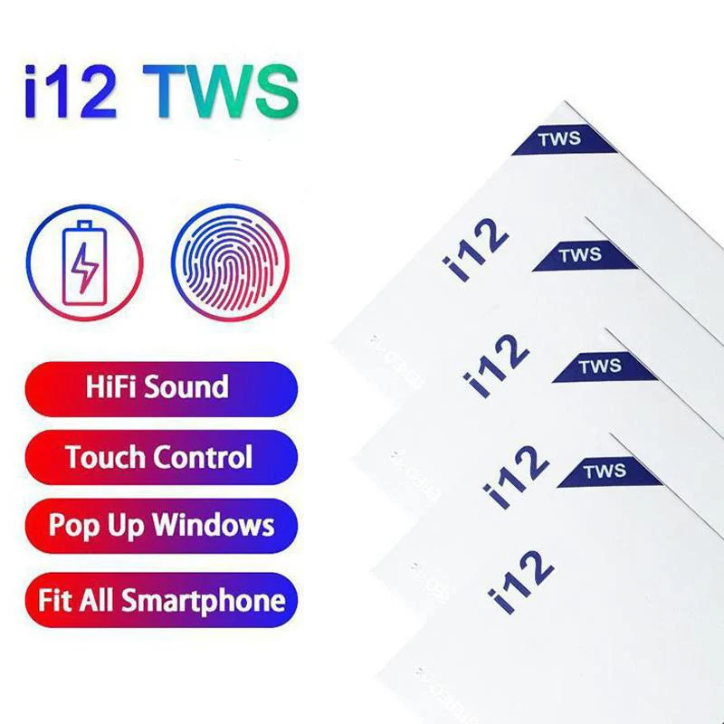 

i12 Earbuds Audifonos TWS Bluetooth 5.0 Auriculares Inalambric Ecouteur Wireless i12TWS Inpods Color Macaron, Custom color