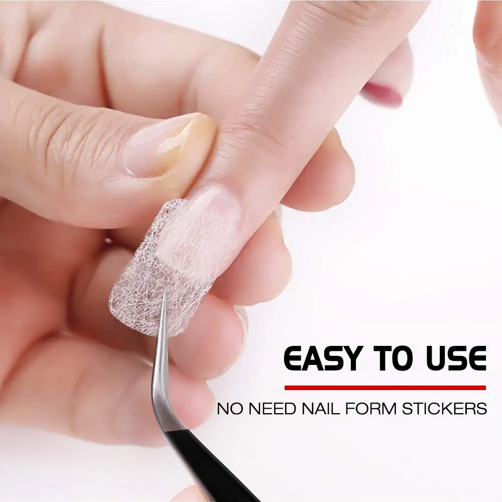 

Nail Extension Silk Fiberglass Wrap Non Woven Fiber Gel Nail Art Care Tool for Women DIY Extension Accessories, White