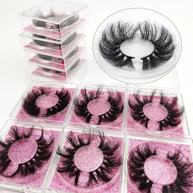 

Wholesale thick full strip lashes 27mm mink lashess 25mm mink custom eyelashes with lashbox