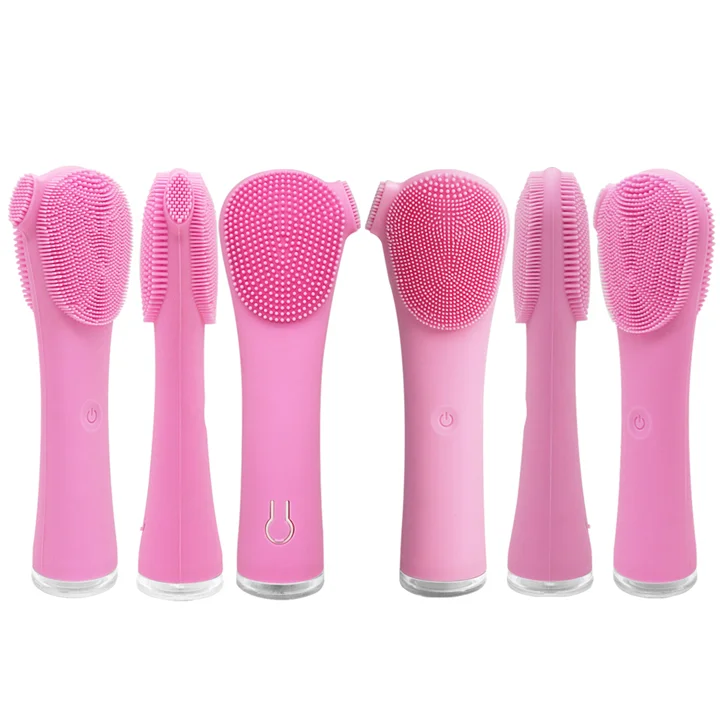 

Best Selling Chargeable Personal Care Soft Sonic Face Massager IPX7 Silicone Massage Facial Cleansing Brush, Pink, red, blue