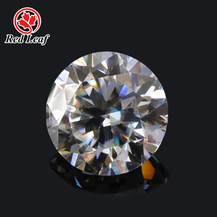 

Redleaf moissanite Factory price loose gemstone round brilliant 8mm 2 carat super white def mossanite/moisanite diamond