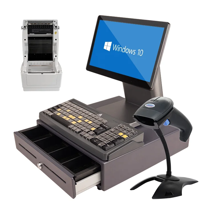 Desktop Touch Screen Intel J6412 Windows Pos Terminal All In One Restaurant Cash Rgeister Pos System Automatic Cashier Machine