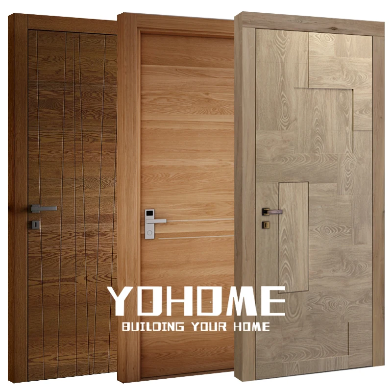 

China top manufacturer best interior doors for home bedroom wooden interior door for villa wood veneer solid core house door
